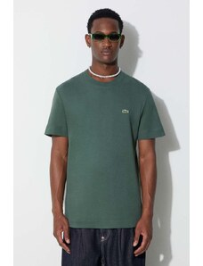 Bavlněné tričko Lacoste zelená barva, TH1708-HDE