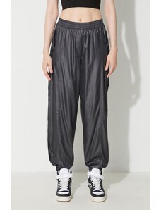 adidas Originals Kalhoty adidas Woven Jogger HR3425 dámské, černá barva, high waist