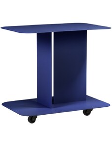 noo.ma Modrý kovový odkládací stolek Ho 60 x 40 cm