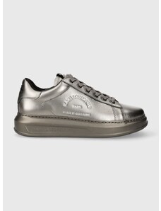 Kožené sneakers boty Karl Lagerfeld KAPRI MENS KC stříbrná barva, KL52538M