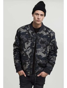 UC Men Vintage Camo Cotton Bomber Jacket tmavé camo