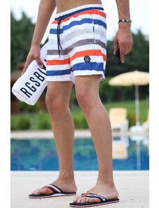Madmext Red Striped Swimming Shorts 2945