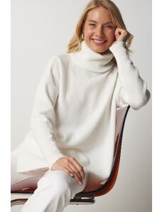 Happiness İstanbul Women's Bone Turtleneck Knitwear Sweater