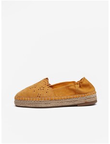 Hořčicové semišové espadrilky Tamaris - Dámské