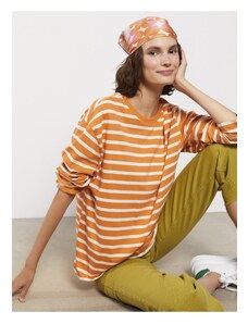 LC Waikiki Crew Neck Striped Long Sleeve Cotton Women's T-Shirt