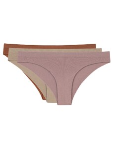 LOS OJOS 3 Pieces Ribbed Seamless Classic Panties