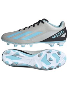 Pánské lisovky Adidas X Crazyfast Messi.4 FxG stříbrné velikost 46 2/3