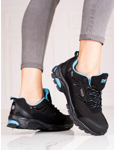 Klasické trekingové boty černé dámské bez podpatku