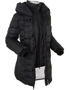 bonprix Outdoor bunda, vzhled 2v1, prošívaná Černá