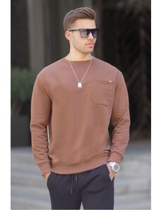 Madmext Brown Regular Fit Basic Sweatshirt 6136