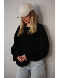 Madmext Black Basic Knitwear Sweater