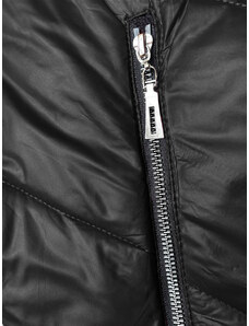 S'WEST Černá dámská bunda s ozdobnou kapucí (B8215-1)