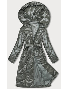 S'WEST Prošívaná bunda v khaki barvě na patentky (B8179-11)