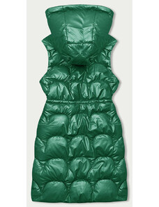 S'WEST Zelená vypasovaná vesta s kapucí (B8172-82)