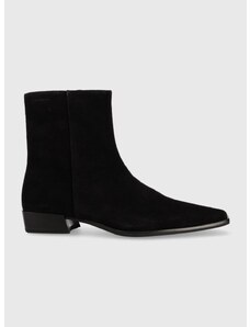 Semišové boty Vagabond Shoemakers Nella dámské, černá barva, na podpatku
