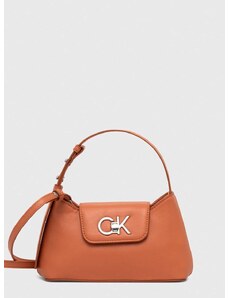 Kabelka Calvin Klein oranžová barva