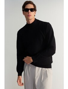 Trendyol Black Regular Fit Half Turtleneck Soft Limited Edition Basic Knitwear Sweater