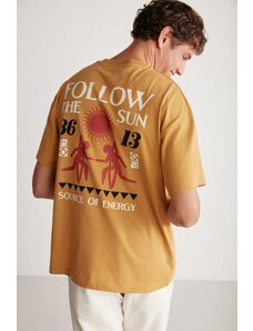 GRIMELANGE Jeff Oversize Yellow Single T-shirt
