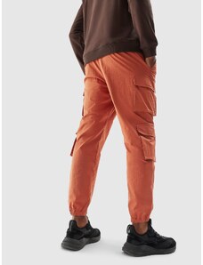 4F Pánské kalhoty casual cargo - oranžové