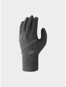 4F Pletené rukavičky Touch Screen unisex - šedé