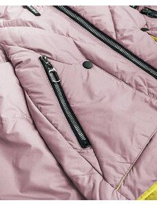 DARK SNOW Růžová dámská asymetrická bunda (0955#)