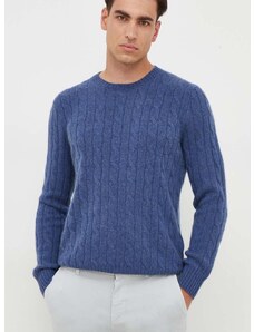 Kašmírový svetr Polo Ralph Lauren pánský, tmavomodrá barva
