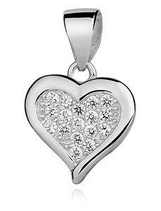 Šperky LAFIRA Style Lafira stříbrný přívěsek srdce Full Z0839C