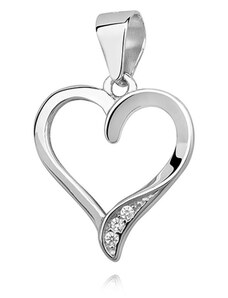 Šperky LAFIRA Style Lafira stříbrný přívěsek srdce Bell Z1176C