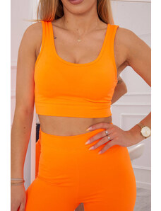 K-Fashion Sportovní souprava s vysokým pasem oranžová neonová