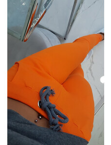 K-Fashion Oranžová+šedá barevná pruhovaná sada