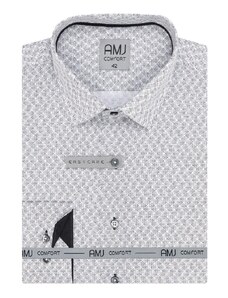 Pánská košile AMJ Comfort - šedá VDBR1292