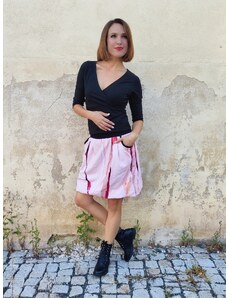 ŠatySukně Balonová sukně KATY, kapsy, korálovo-malinová paleta