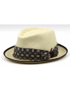 Letní panamský klobouk Trilby - Marone