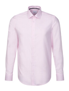 Pánská tenká nežehlivá košile světle růžové barvy Seidensticker