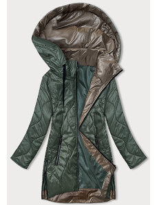 S'WEST Tmavě zelená dámská bunda s odepínací kapucí (B8218-10)