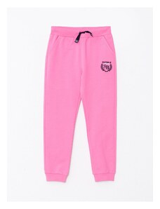 LC Waikiki Girls' Joggers Sweatpants with Elastic Waist and Embroidery