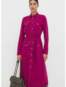 Šaty Pinko fialová barva, midi, 102040.A194