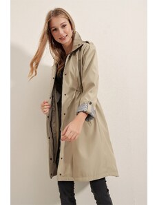 Bigdart 5808 Tie Waist Trench Coat - Beige