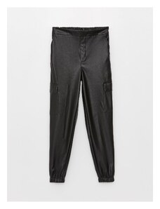 LC Waikiki Girls' Elastic Waist Leather Look Jogger Pants