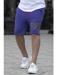 Madmext Printed Men's Purple Shorts 4247