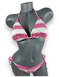 Victoria's Secret Dámské plavky Pink Stripe L M