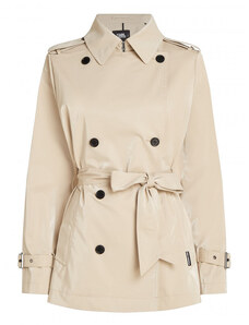 KABÁT KARL LAGERFELD COATED COTTON SHORT TRENCH