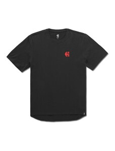 Etnies pánské tričko Icon Quick Dry Black/Red | Černá