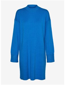Modré dámské svetrové šaty VERO MODA Goldneedle - Dámské