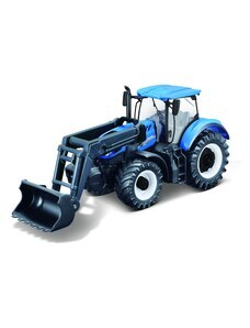 Traktor BBurago s nakladačem Fendt 1050 Vario / New Holland Traktor: Modrý New Holland