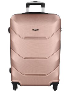 RGL Cestovní plastový kufr Sonrado vel. L, růžově zlatý