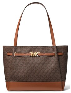 Michael Kors kabelka Reed large shopper logo hnědá