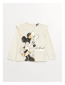 LC Waikiki Crew Neck Minnie Mouse Printed Baby Girl T-Shirt