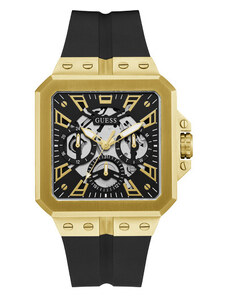 GUESS | Leo hodinky | Černá;zlatá