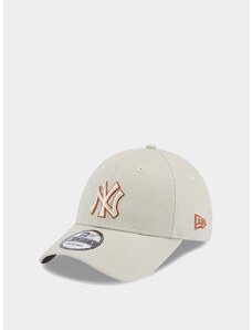 New Era Team Outline 9Forty New York Yankees (stone/brown)šedá